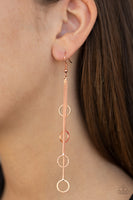 Full Swing Shimmer - Copper Earring Paparazzi