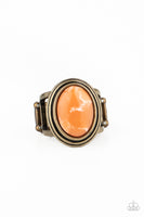 Cliff Dweller Demure - Orange Ring Paparazzi