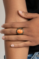 Cliff Dweller Demure - Orange Ring Paparazzi