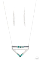 Triangulated Twinkle - Green Necklace Paparazzi