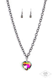 Flirtatiously Flashy - Multi-Colored Heart Necklace Paparazzi