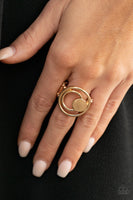 Edgy Eclipse - Gold Ring Paparazzi