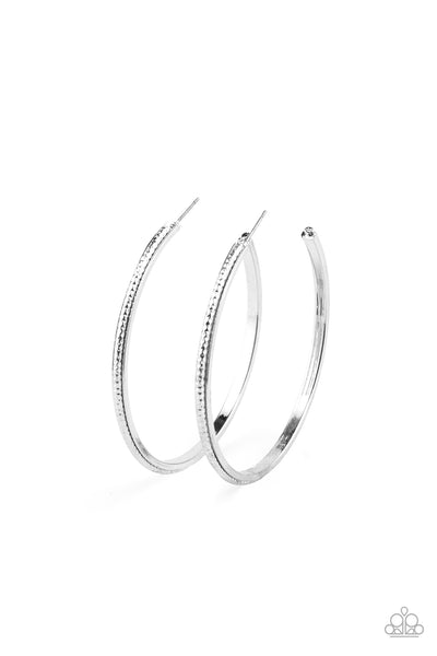 Sultry Shimmer - Silver Earrings Paparazzi