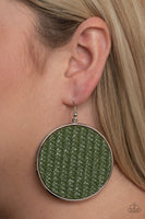 Wonderfully Woven - Green Earrings Paparazzi