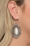 Icy Eden - White Earrings Paparazzi