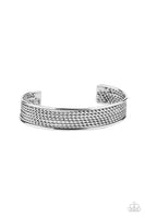 Risk-Taking Texture - Silver Bracelet Paparazzi