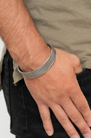 Risk-Taking Texture - Silver Bracelet Paparazzi