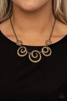Total Head-Turner - Brass Necklace Paparazzi