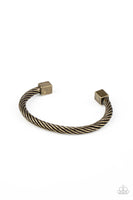 Block It Out - Brass Bracelet Paparazzi