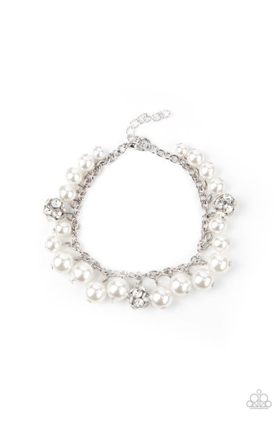 The GRANDEUR Tour - White Pearl Bracelet Paparazzi