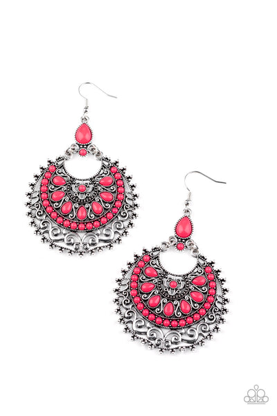 Laguna Leisure - Pink Earrings Paparazzi