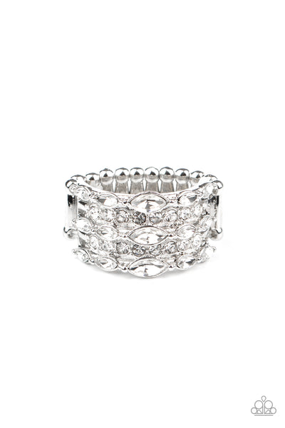 Diva Diadem - White Ring Paparazzi