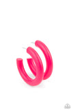 Woodsy Wonder - Pink Wooden Earrings Paparazzi