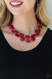 Two-Story Stunner - Red Necklace Paparazzi