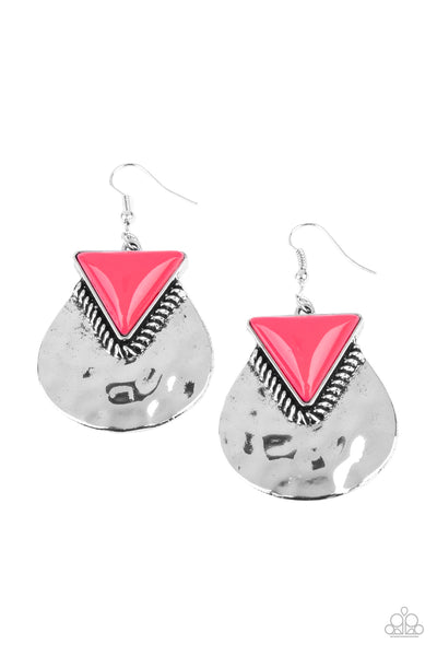 Road Trip Treasure - Pink Earrings Paparazzi