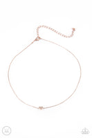 Humble Heart - Rose Gold Heart Necklace Paparazzi