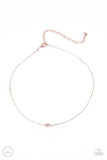 Humble Heart - Rose Gold Heart Necklace Paparazzi