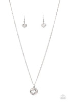 Bare Your Heart - White Heart Necklace Paparazzi