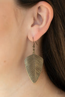 One Of The Flock - Brass Earrings Paparazzi