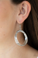 Urban-Spun - Silver Earrings Paparazzi