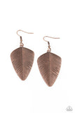 One Of The Flock - Copper Earrings Paparazzi