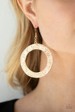 PRIMAL Meridian - Gold Earrings Paparazzi