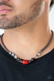 Put Up A BEACHFRONT - Red Urban Necklace Paparazzi