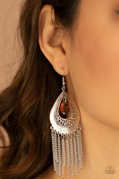 Scattered Storms - Orange Earrings Paparazzi