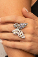 Flauntable Flutter - Multi-Colored Butterfly Ring Paparazzi