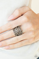 FRILLED To Be Here - Silver Ring  Paparazzi