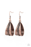 STIRRUP Some Trouble - Copper Earrings Paparazzi