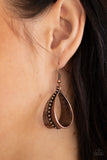 STIRRUP Some Trouble - Copper Earrings Paparazzi