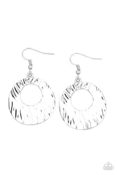 Warped Perceptions - Silver Earrings Paparazzi