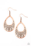 Stylish Serpentine - Copper Earrings Paparazzi