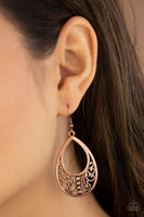 Stylish Serpentine - Copper Earrings Paparazzi