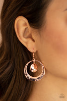 Rounded Radiance - Copper Earrings Paparazzi