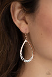 BEVEL-headed Brilliance - Rose Gold Earrings Paparazzi