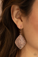 Flauntable Florals - Copper Earrings Paparazzi