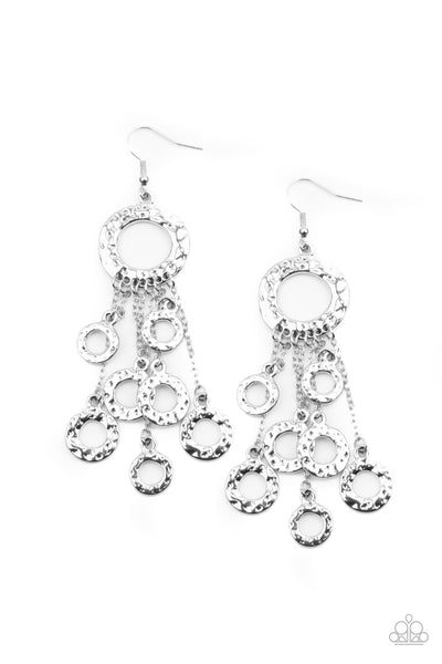 Right Under Your NOISE - Silver Earrings Paparazzi