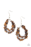 Canyon Rock Art - Brown Earrings Paparazzi