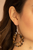 Canyon Rock Art - Brown Earrings Paparazzi