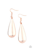 The Drop Off - Rose Gold Earrings Paparazzi