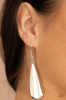 The Drop Off - Silver Earrings Paparazzi