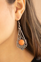 Canyon Climate - Orange Earrings Paparazzi