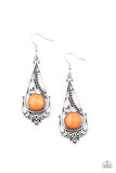 Canyon Climate - Orange Earrings Paparazzi