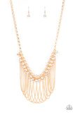 Flaunt Your Fringe - Gold Necklace Paparazzi