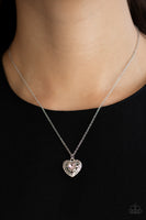 Treasures of the Heart - Pink Heart Necklace Paparazzi