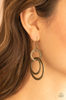 Distractingly Dizzy - Brass Earrings Paparazzi