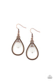 Ill Believe It ZEN I See It - Copper Earrings Paparazzi