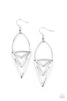 Proceed With Caution - Silver Earrings Paparazzi